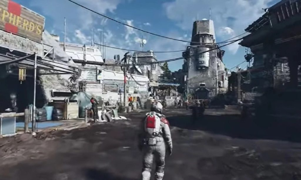 Gameplay footage of an astronaut from Starfield.