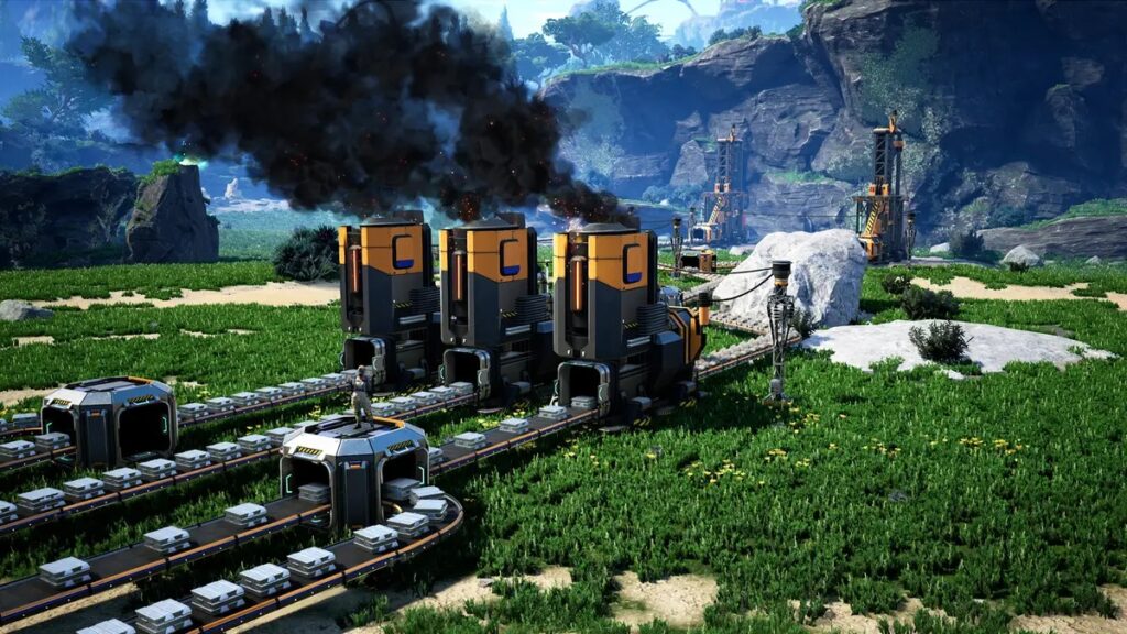 A factory available to build in Satisfactory.