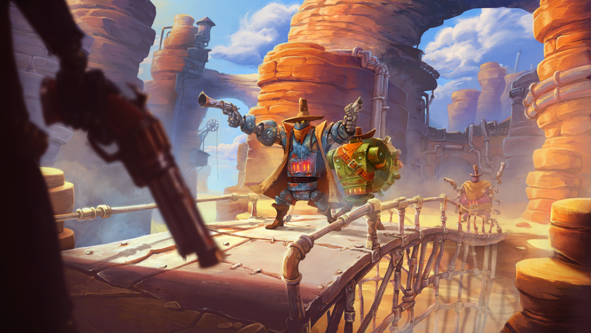 An epic gun battle is about to commence.